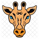 Giraffe Mascot Giraffe Face Camelopard Face Icon