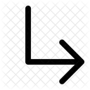 Girar Hacia Abajo A La Izquierda Icono De Flecha Direccion Icono