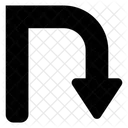Girar la flecha hacia la derecha  Icono