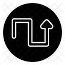 Girar a la derecha flecha hacia arriba  Icono