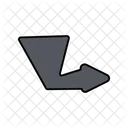 Girar la flecha hacia la derecha  Icono