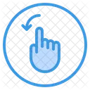 Rotacao Esquerda Dedo Gesto Icon