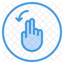 Rotacao Esquerda Dedo Gesto Icon