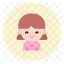 Kids Girl Character Icon