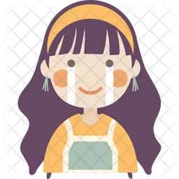 Happy tears Girl  Icon