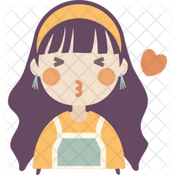 Blowing Kiss Girl  Icon