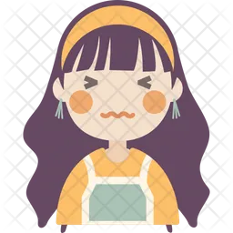 Sour Face Girl  Icon