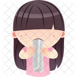 Girl Eating Paper  Icon