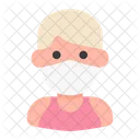 Woman Avatar Medical Mask Icon