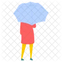 Woman Umbrella Girl Icon
