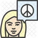 Girl Children Peace Icon