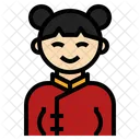 Girl Uniform Avatar Traditional Chinese New Year Icon