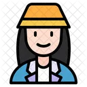 Girl Woman Hat Icon