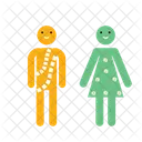 Girl And Boy Woman Friend Icon