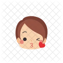 Girl blowing a Kiss  Icon