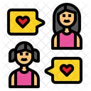 Girl Chat Sibling Message Icon