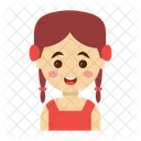Girl Character Cartoon Icon