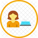 Girl Cleaning Dishes  Icon