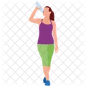 Girl Drinking Water  Icon