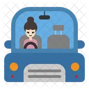 Girl Driver Woman Driver Driving Icon