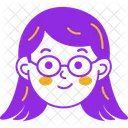 Girl Face  Icon