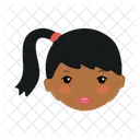 Girl Face  Icon
