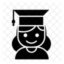 Girl Graduation Student Icon