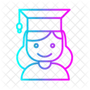 Girl Graduation Student Icon