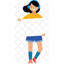 Girl Holding Placard  Icon