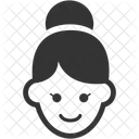 Bun Face Female Icon