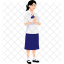 Girl Student Thai Icon