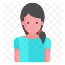 Young Girl Teen Girl Female Icon