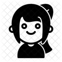 Long Hair Female Profile Icon