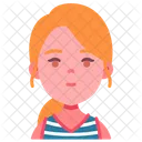 Girl Ponytail Female Icon