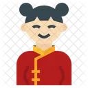 Girl Uniform Avatar Traditional Chinese New Year Icon