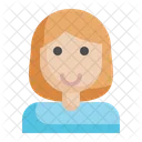 Smile Girl Female Icon