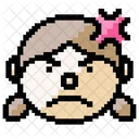 Girl Face Angry Icon