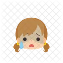 Girl Emoji Anxious Icon