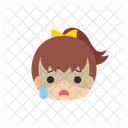Girl Emoji Anxious Icon