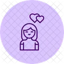 Girl Love Valentinesday Icon