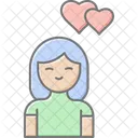 Girl Love Valentinesday Icon