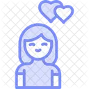 Girl Love Valentinesday Icon