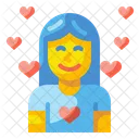Girl In Love Woman Girl Icon