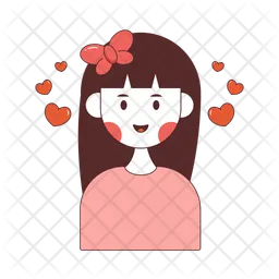 Girl in love  Icon