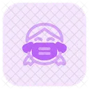 Girl Joy Emoji With Face Mask Emoji Icon