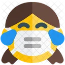 Girl Joy Emoji With Face Mask Emoji Icon