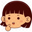 Girl Face Expression Icon