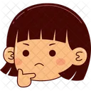 Girl Face Expression Icon