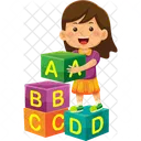Alphabet Girl Education Icon