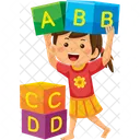 Alphabet Girl Education Icon